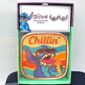 Disney Lilo and Stitch Earrings and Trinket Tray Set Stitch stud earrings gift